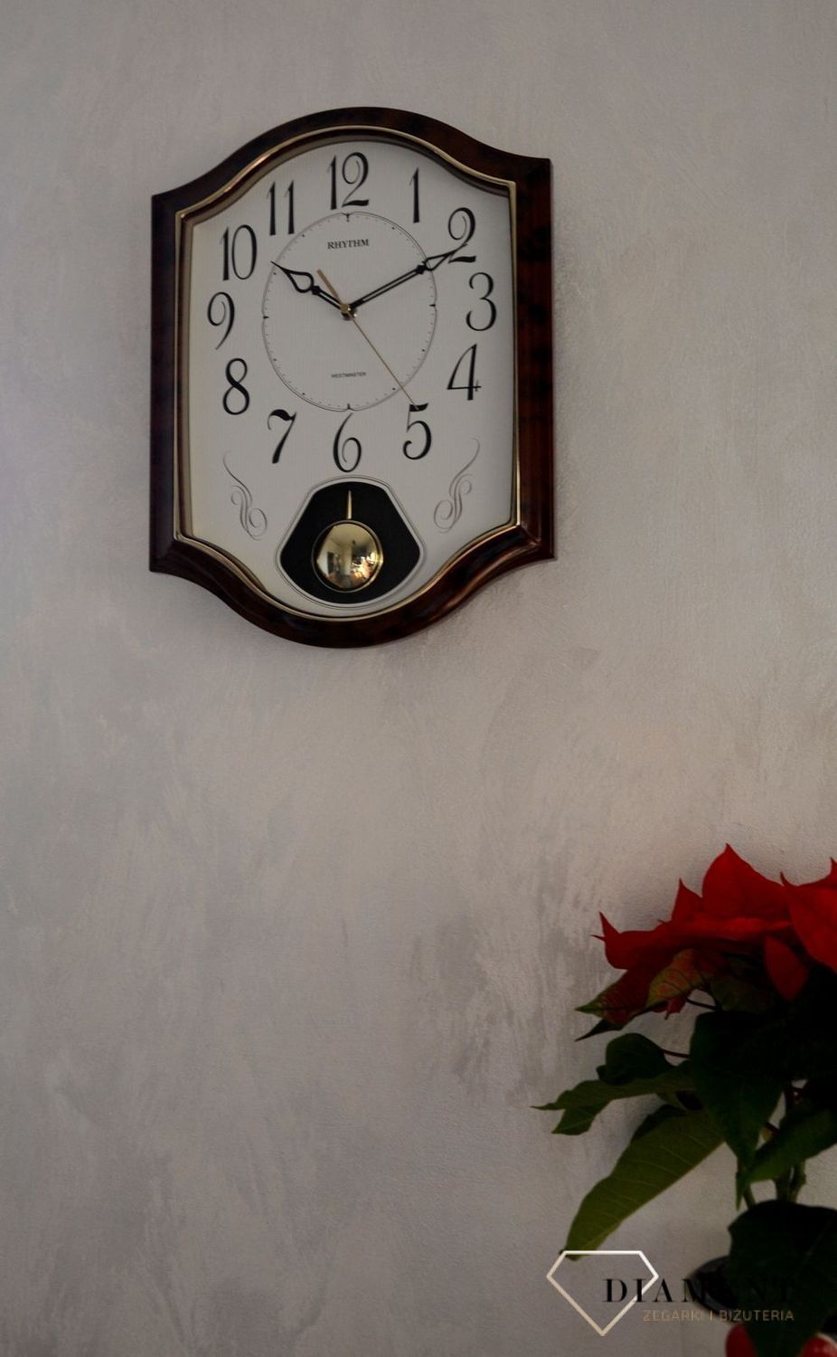 Zegar ścienny do salonu Rhythm CMJ494NR06.jpg