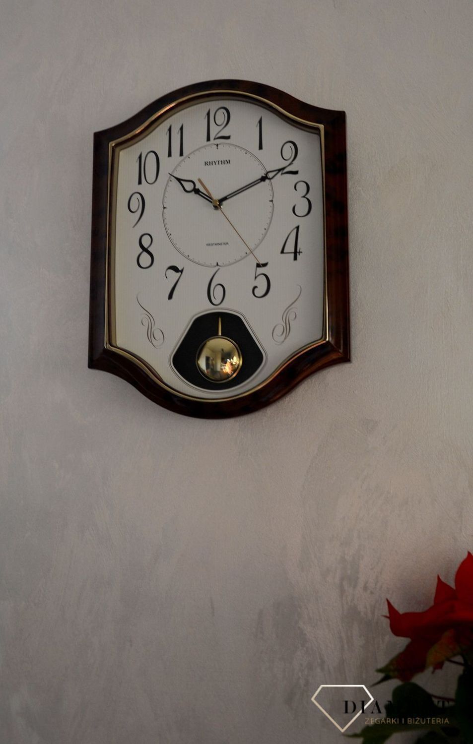 Zegar ścienny do salonu Rhythm CMJ494NR06.jpg