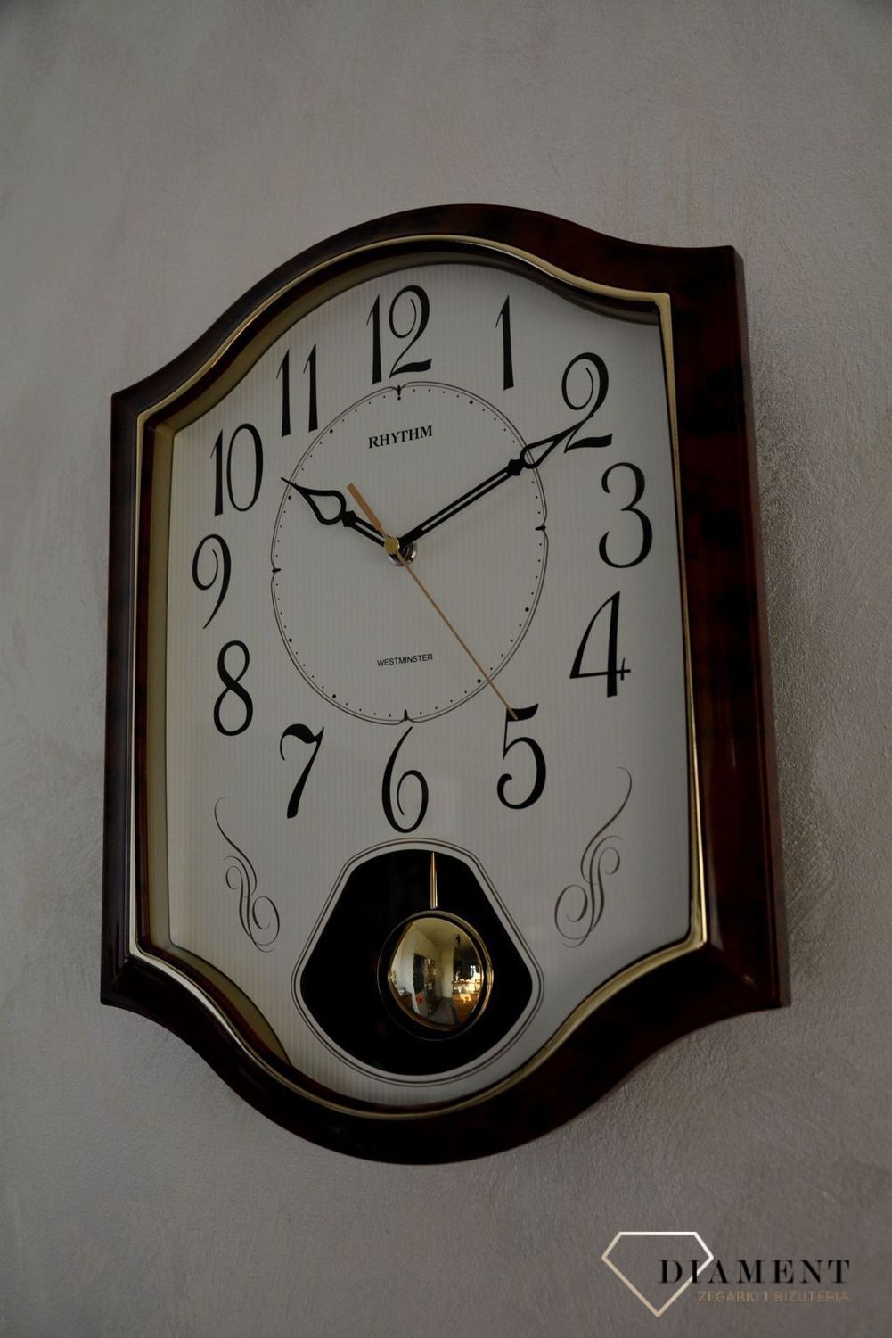 Zegar ścienny do salonu Rhythm CMJ494NR06.jpg