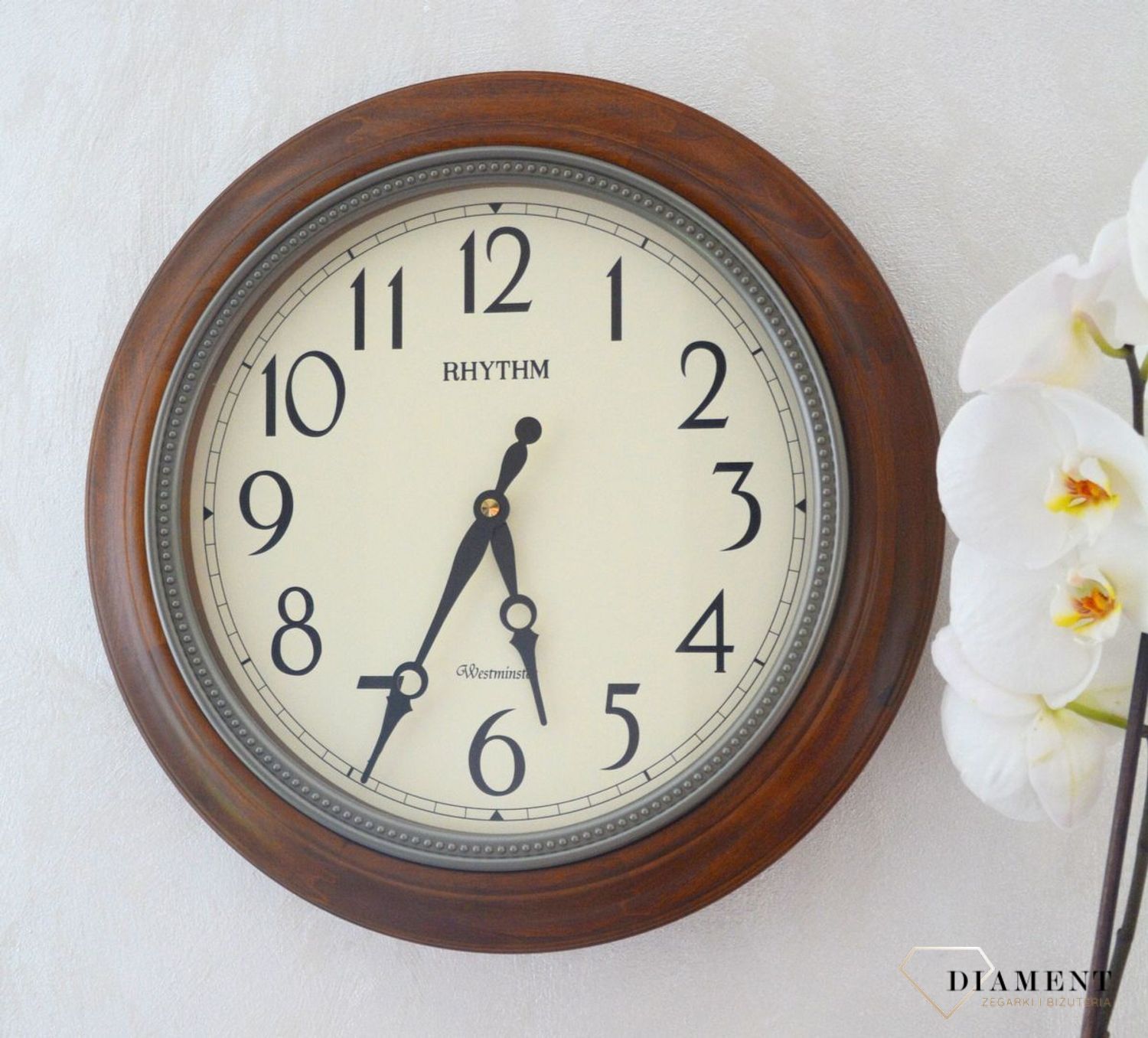Duży zegar ścienny drewniany Rhythm.1 CMJ549NR06.jpg