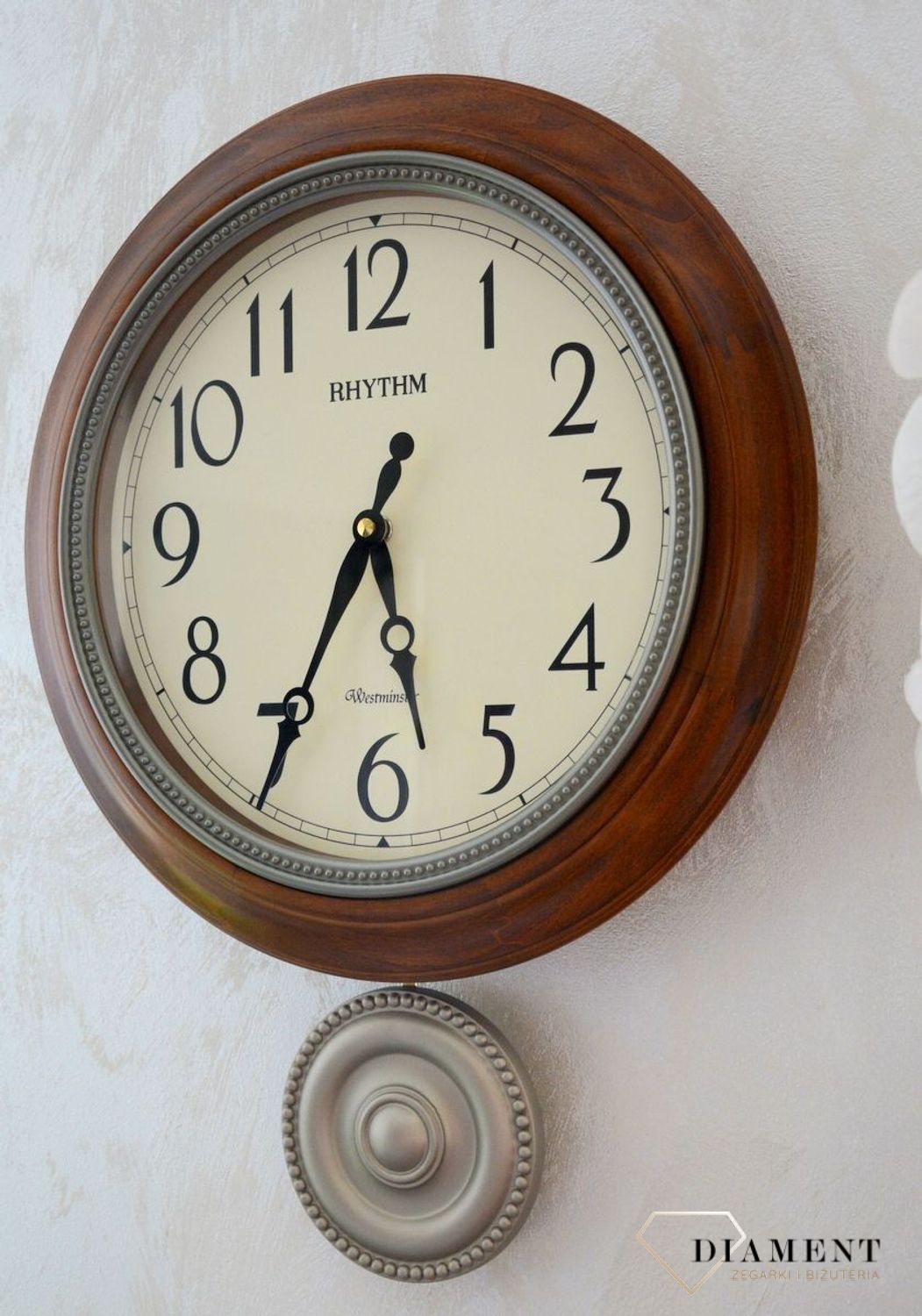 Duży zegar ścienny drewniany Rhythm.1 CMJ549NR06.jpg