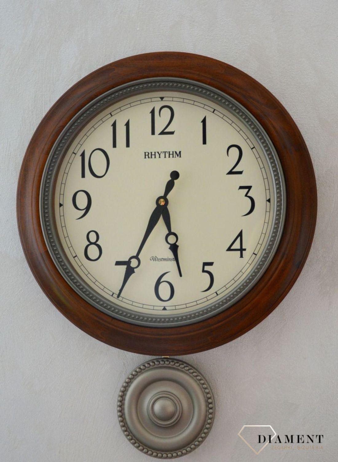 Duży zegar ścienny drewniany Rhythm.1 CMJ549NR06.jpg