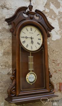 Zegar na ścianę drewniany z wahadłem Rhythm CMJ552NR06 zegar wybija 19 różnych piosenek. Drewniany zegar ścienny z wahadłem to idealny pomysł na prezent. Zegary ścienne drewniane (3).JPG