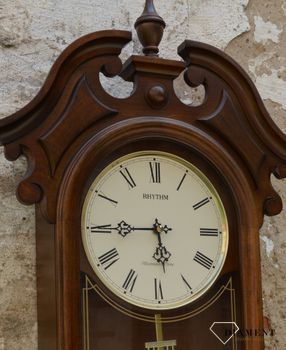 Zegar na ścianę drewniany z wahadłem Rhythm CMJ552NR06 zegar wybija 19 różnych piosenek. Drewniany zegar ścienny z wahadłem to idealny pomysł na prezent. Zegary ścienne drewniane (4).JPG