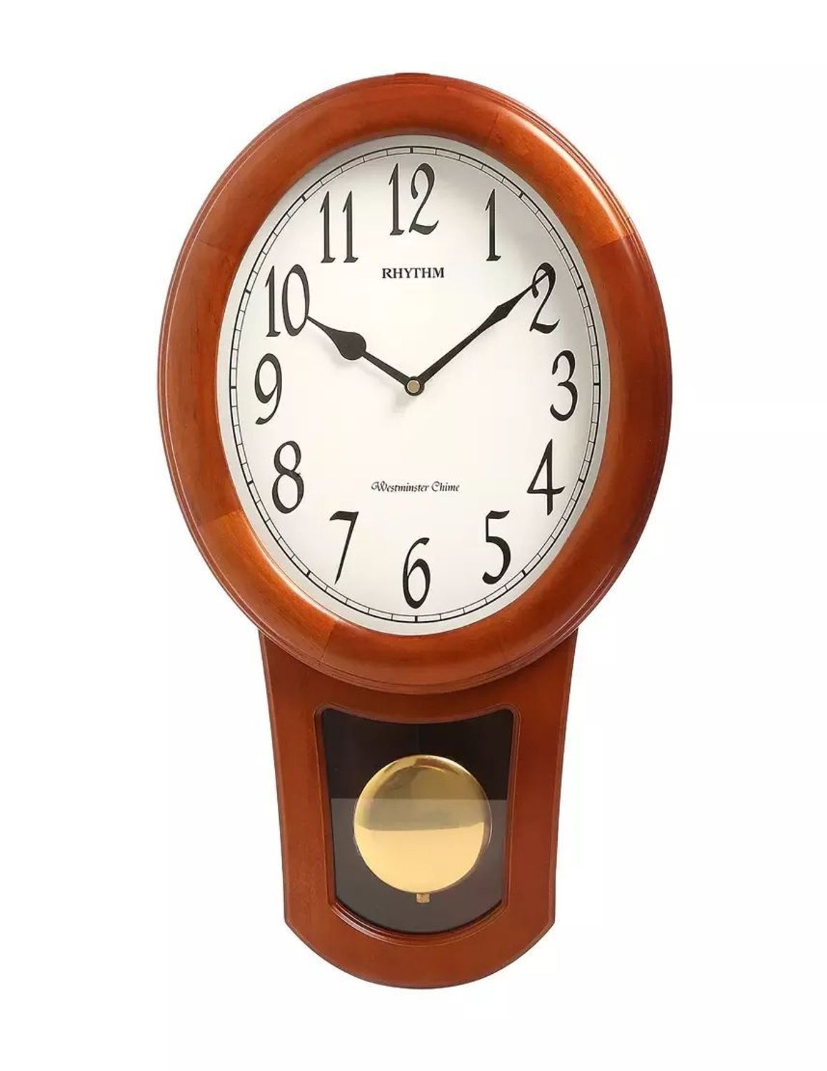 Zegar ścienny drewniany z wahadłem Rhythm CMJ576NR06.jpg