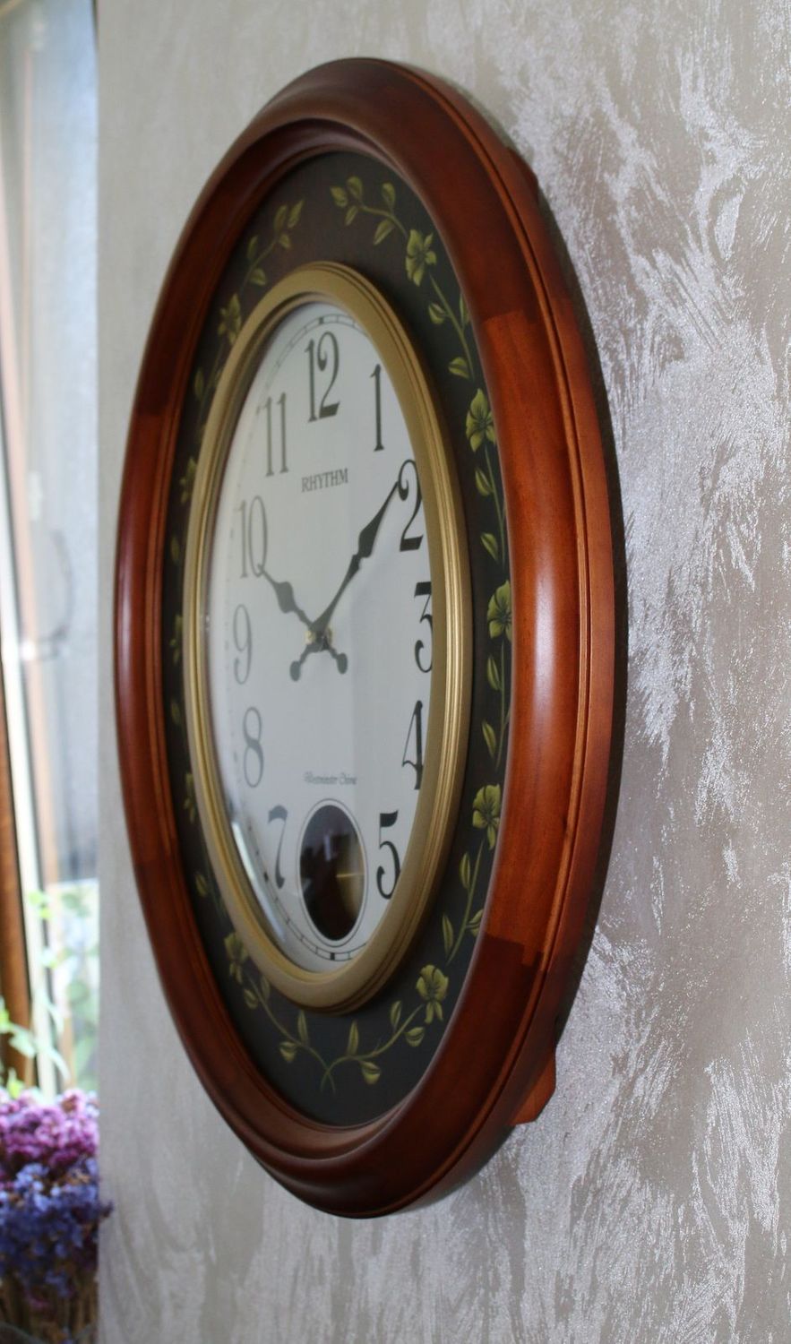 Zegar ścienny drewiniany z wahadłem CMJ580NR06-001.jpg