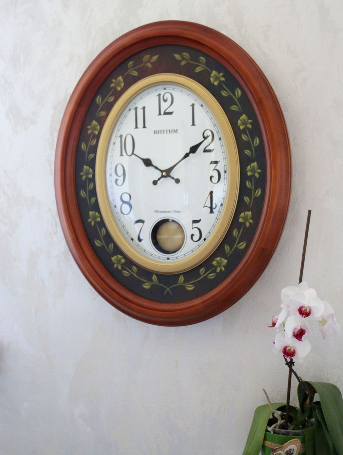 Zegar ścienny drewiniany z wahadłem CMJ580NR06-001.jpg