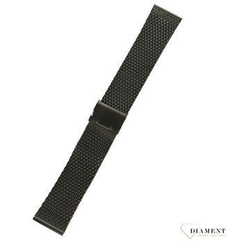 Bransoleta do zegarka czarna 22 mm stalowy oryginalny Diloy.jpg