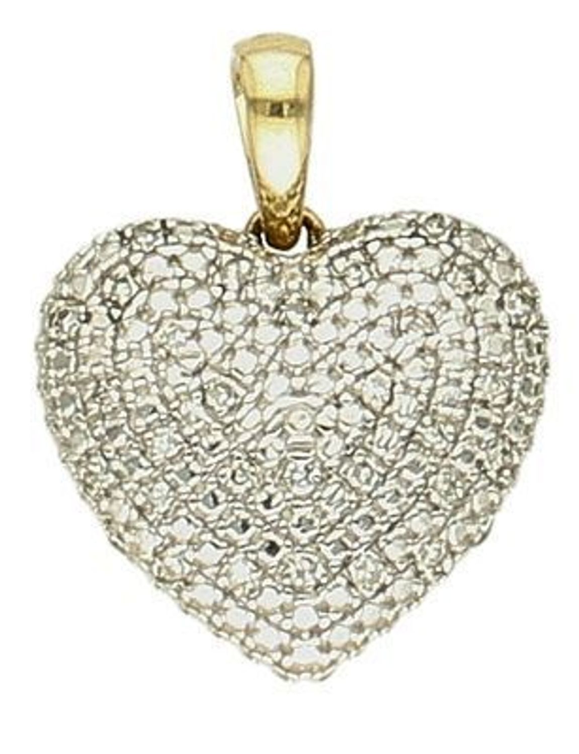 Zawieszka złota Wypukłe serce z 33 Diamentami 585 CP2394Y.jpg