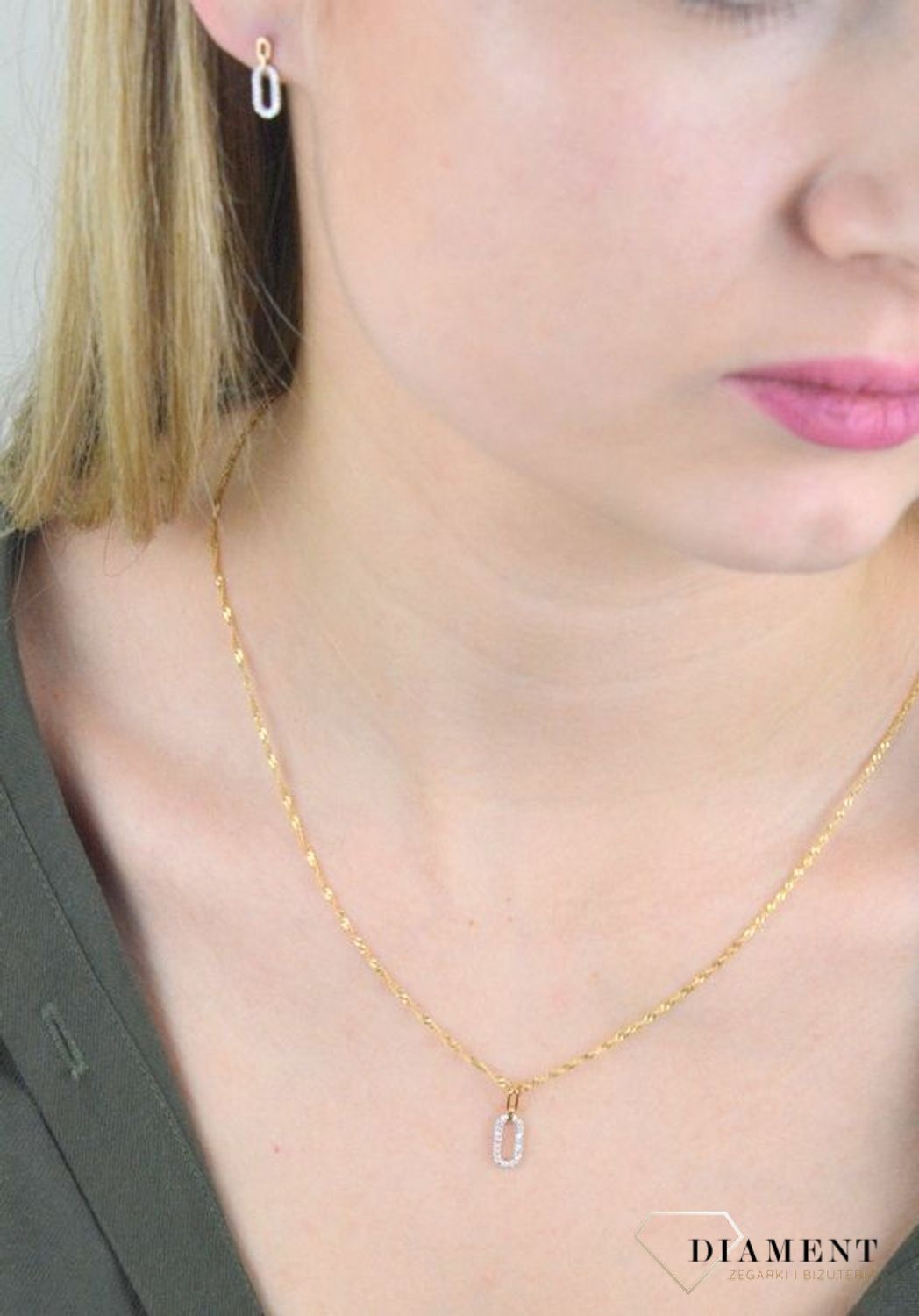 Zawieszka z Diamentami  Aureola brylantów  585 DIAMENT CP4519Y.jpg