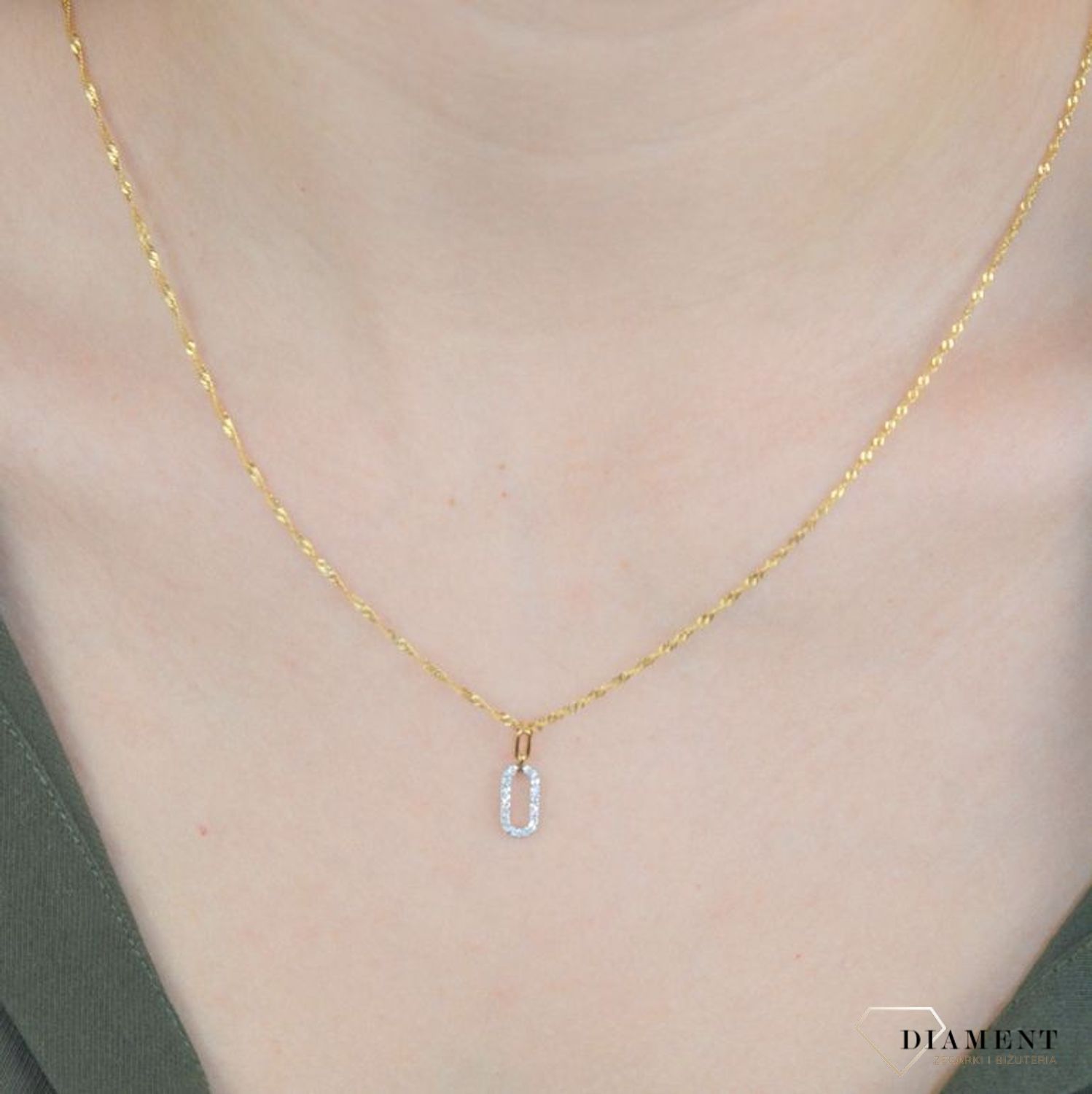 Zawieszka z Diamentami  Aureola brylantów  585 DIAMENT CP4519Y.jpg