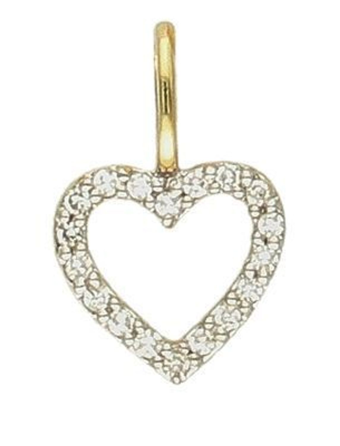 Zawieszka złota Delikatne serduszko z 18 Diamentami 585 CP4537Y.jpg