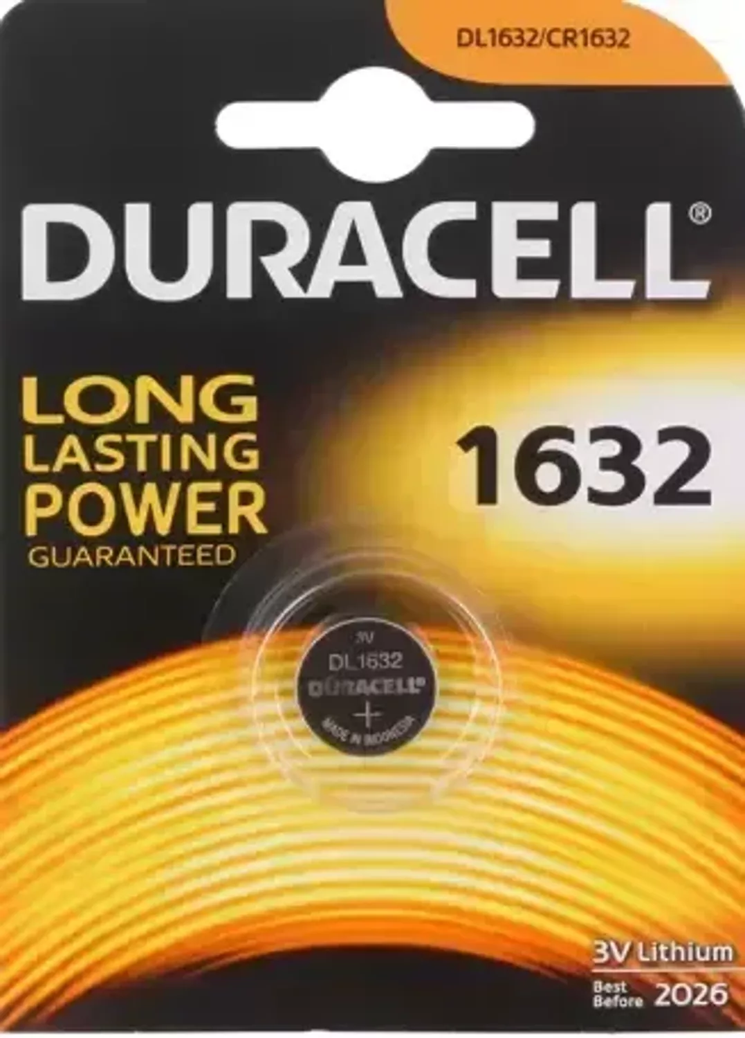 Oryginalna bateria DURACELL CR1632 3V – litowa, guzikowa. Do zegarków, pilotów, urządzeń medycznych i trackerów. Długa żywotność, wysoka jakość, niezawodność..webp
