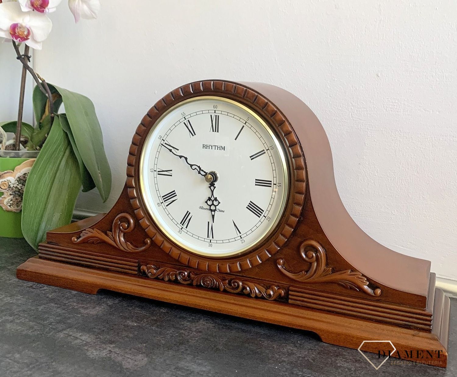 Zegar kominkowy Rhythm CRH111FR06 czapka Napoleonabgfgnj.jpg