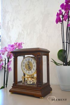 🕰 Zegar drewniany kominkowy Rhythm Orzech CRH176NR06 ✅ Pięknie wykonany zegar kominkowy z wytrzymałego drewna w kolorze orzecha  (11).JPG