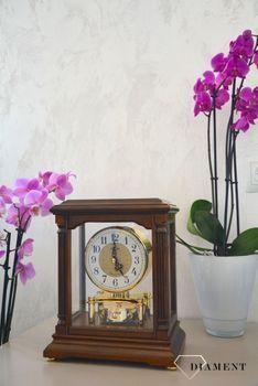 🕰 Zegar drewniany kominkowy Rhythm Orzech CRH176NR06 ✅ Pięknie wykonany zegar kominkowy z wytrzymałego drewna w kolorze orzecha  (7).JPG