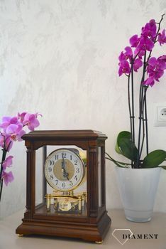 🕰 Zegar drewniany kominkowy Rhythm Orzech CRH176NR06 ✅ Pięknie wykonany zegar kominkowy z wytrzymałego drewna w kolorze orzecha  (8).JPG