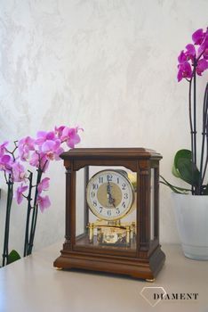 🕰 Zegar drewniany kominkowy Rhythm Orzech CRH176NR06 ✅ Pięknie wykonany zegar kominkowy z wytrzymałego drewna w kolorze orzecha  (9).JPG