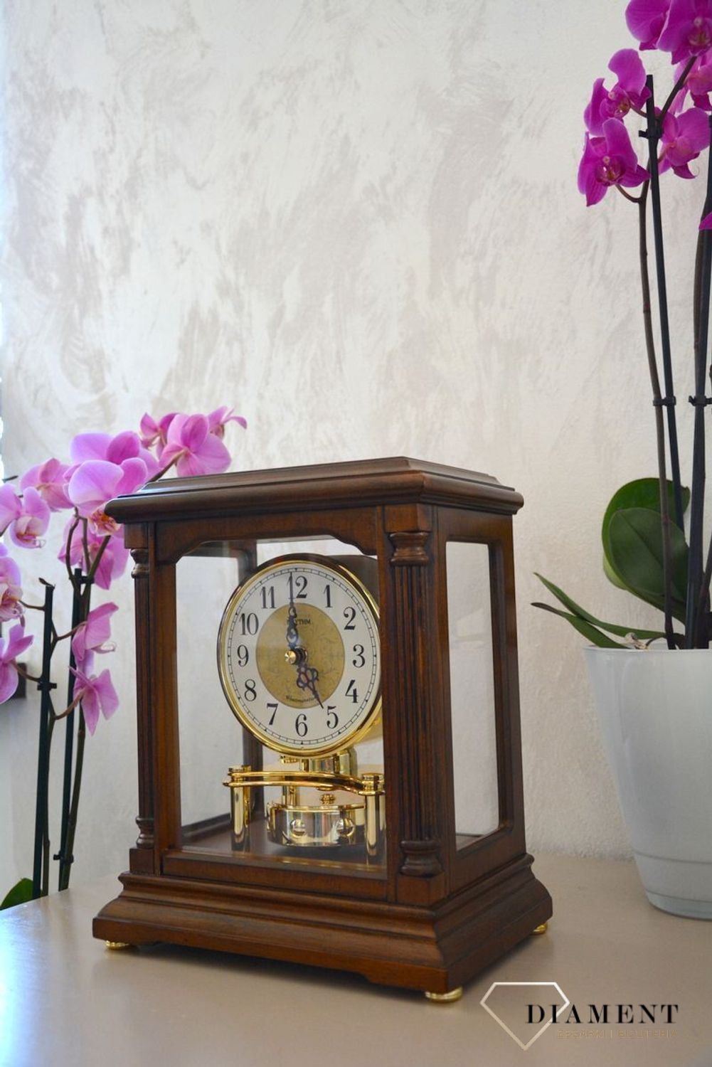 🕰 Zegar drewniany kominkowy Rhythm Orzech CRH176NR06 ✅ Pięknie wykonany zegar kominkowy z wytrzymałego drewna w kolorze orzecha  (2).JPG