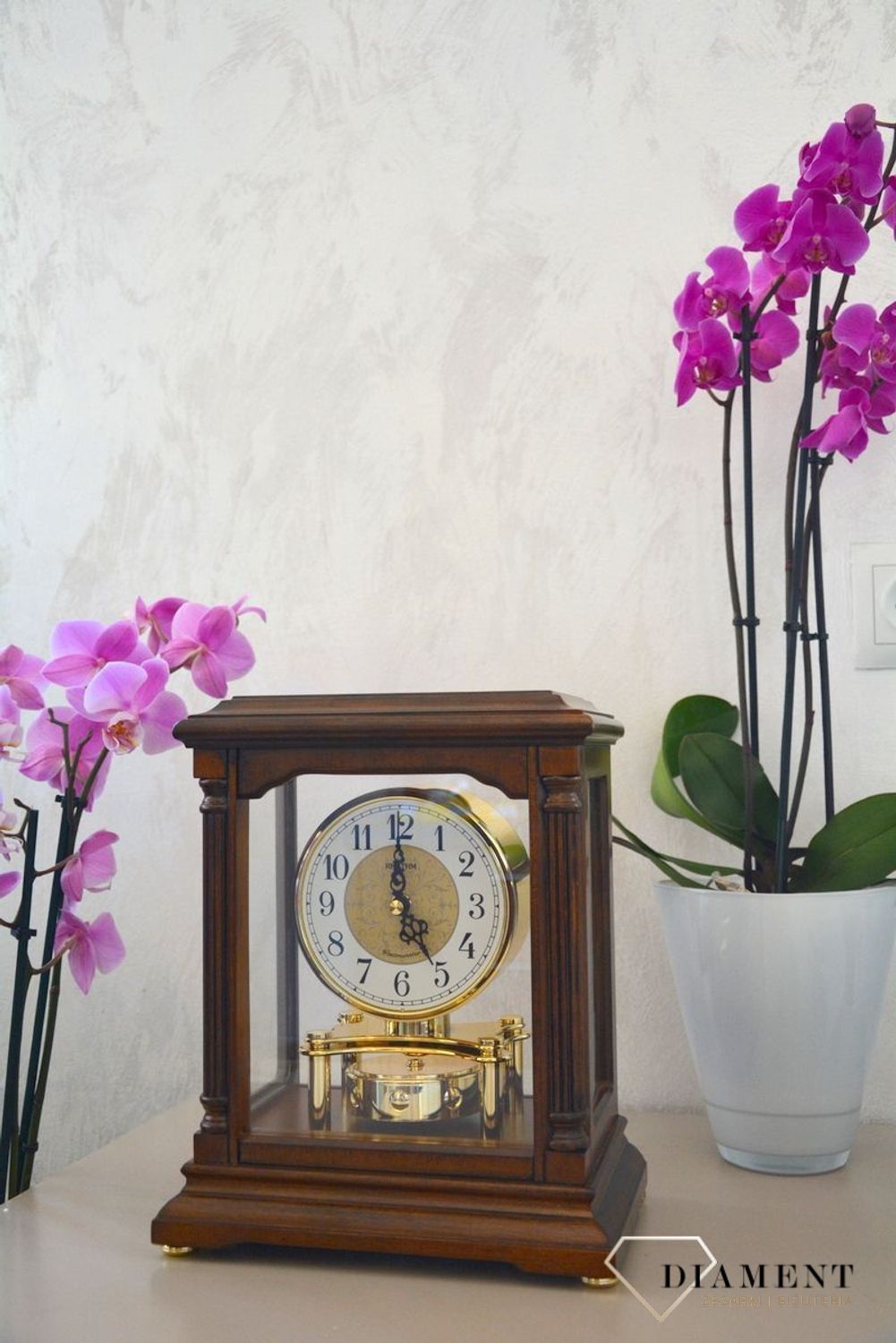 🕰 Zegar drewniany kominkowy Rhythm Orzech CRH176NR06 ✅ Pięknie wykonany zegar kominkowy z wytrzymałego drewna w kolorze orzecha  (2).JPG