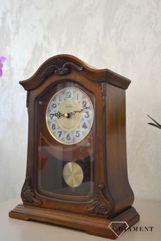 🕰 Zegar drewniany kominkowy Rhythm Ciemny Orzech CRJ717CR06 ✅ Zegar kominkowy wykonany z wytrzymałego materiału jakim jest drewno w kolorze ciemnego (12).JPG