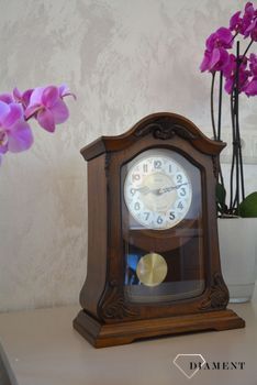 🕰 Zegar drewniany kominkowy Rhythm Ciemny Orzech CRJ717CR06 ✅ Zegar kominkowy wykonany z wytrzymałego materiału jakim jest drewno w kolorze ciemnego (8).JPG