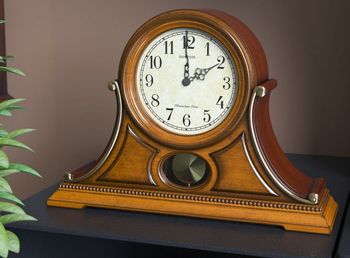 Zegar kominkowy drewniany Rhythm CRJ733UR06. Klasyczny czytelny drewniany zegar kominkowy retro RHYTHM.jpg