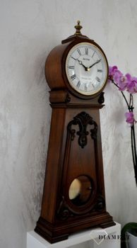 Efektowny zegar kominkowy drewniany RHYTHM Orzech CRJ749NR06 🕰  Zegar kominkowy wykonany z wytrzymałego materiału jakim jest drewno w barwie orzecha (7).JPG