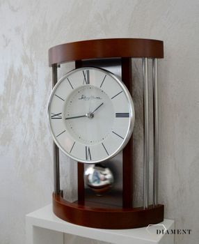 Zegar drewniany wiszący i kominkowy Rhythm CRP608NR06🕰 Zegar kominkowy w drewnianej obudowie (1).JPG