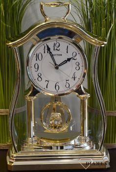 Zegar kominkowy złoty japońskiej marki RHYTHM CRP611WR18 zegary kominkowe, idealne pomysły na prezenty  (3).JPG