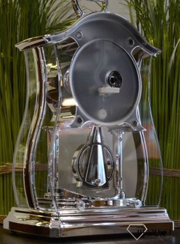 Zegar kominkowy srebrny Rhythm z wahadłem ✓ Zegar kominkowy✓Zegar na kominek wymarzony prezent, prezent na rocznicę (1).JPG