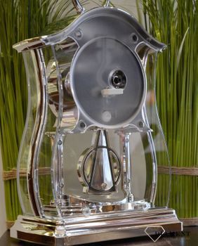 Zegar kominkowy srebrny Rhythm z wahadłem ✓ Zegar kominkowy✓Zegar na kominek wymarzony prezent, prezent na rocznicę (11).JPG