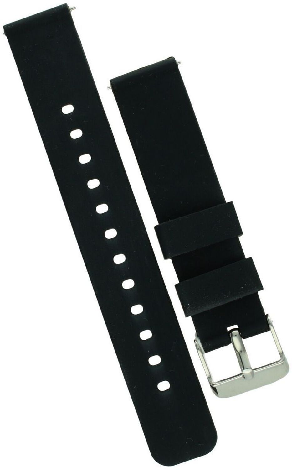 Silikonowy pasek Diloy 18mm – czarny, srebrna stalowa sprzączka.jpg