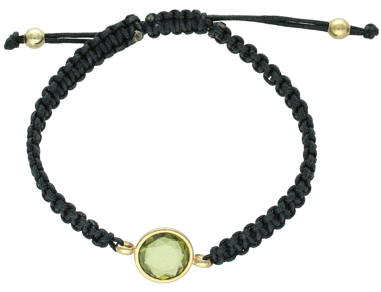 Bransoletka złota na sznureczku czarna oliwin pr 333, CSB04ZB Bransoleta złota z czarnym sznurkiem to bardzo modny, nowoczesny akcent dla kobiet lubiących podkreślać swoją indywidualność za pomocą biżuterii,1.jpg