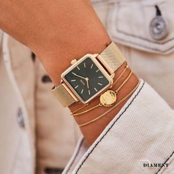 Zegarek damski CLUSE La Tetragone Gold Forest Green CW0101207013 (3).jpg