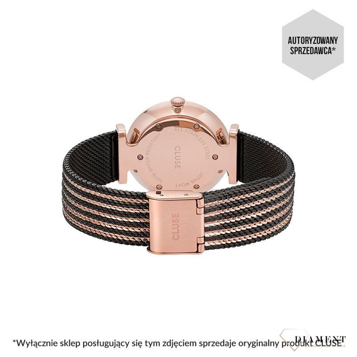 Zegarek damski CLUSE Triomphe Mesh Bicolour Rose Gold Black CW0101208005 (1).jpg