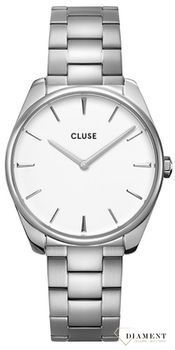 Zegarek damski Cluse to idealny pomysł na prezent. Zegarek w barwie srebrnej o klasycznej okrągłej kopercie i pięknej białej tarczy. Zapraszamy!  (2).jpg