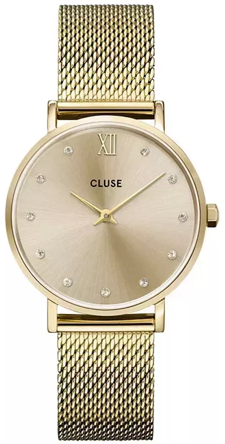 Zegarek damski na bransolecie Cluse CW10204 Minuit Mesh Crystals, Full Gold Colour (3).webp