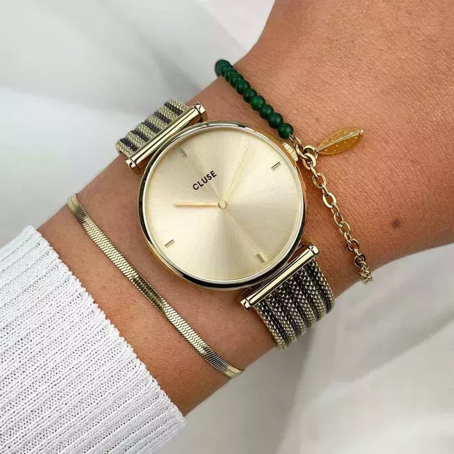 Zegarek damski CLUSE Triomphe Gold CW10401 ⌚  (4).webp