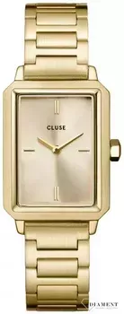 Zegarek damski prostokąt Cluse na bransolecie Fluette Steel Full Gold CW11507.webp
