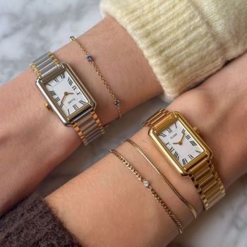 Elegancki zegarek damski Cluse CW15001 Belisenna z kopertą ze stali szlachetnej w złotym odcieniu, białą tarczą, mechanizmem kwarcowym i wodoszczelnością 5 ATM. Bransoleta G-Link z możliwością regulacji długości.3.jpg