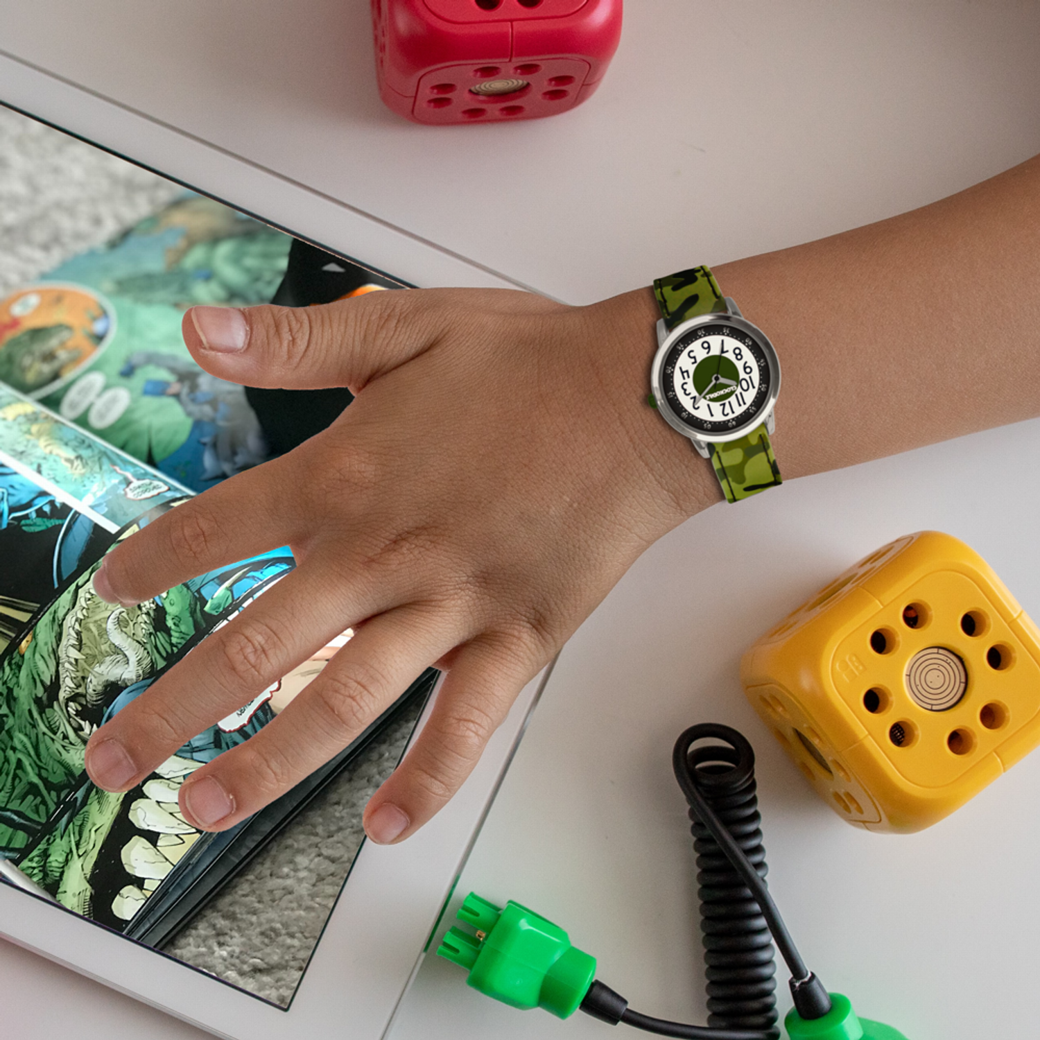 Zegarek dziecięcy dla chłopca Moro CWB0031 Clockodile.  Zegarek sportowy dla chłopca. Wyraźny zegarek dla chłopaka. Pierwszy zegarek. Nauka godziny. Prezent dla dziecka.2.png