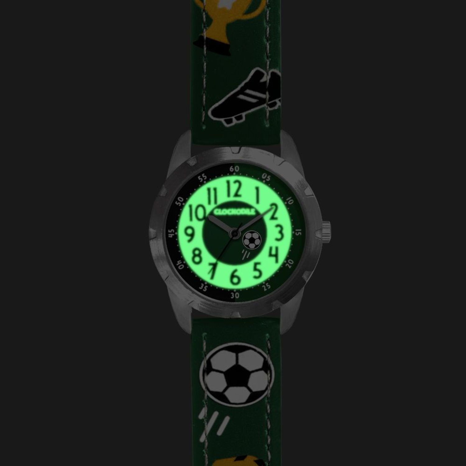 Zegarek Clockodile chłopięcy zielony CWB0071 PIŁKA NOŻNA. Zegarek chłopięcy Clockodile CWB0071 piłka nożna. Zegarek dla dziecka LAVVU CLOCKODILE CWB0071, wyposażony jest w kwarcowy mechanizm, zasilany za pomocą ba.jpg