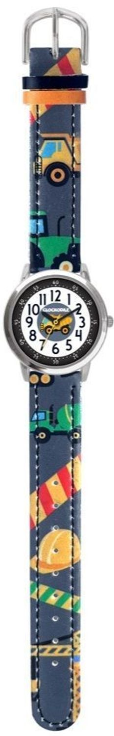 Zegarek Clockodile Granatowy dziecięcy CWB0090 KOPARKI, Zegarek dla dziecka LAVVU CLOCKODILE CWB0090, wyposażony jest w kwarcowy mechanizm, zasilany za pomocą baterii. Mechanizm japoński mieści się w wytrzymałej.jpg