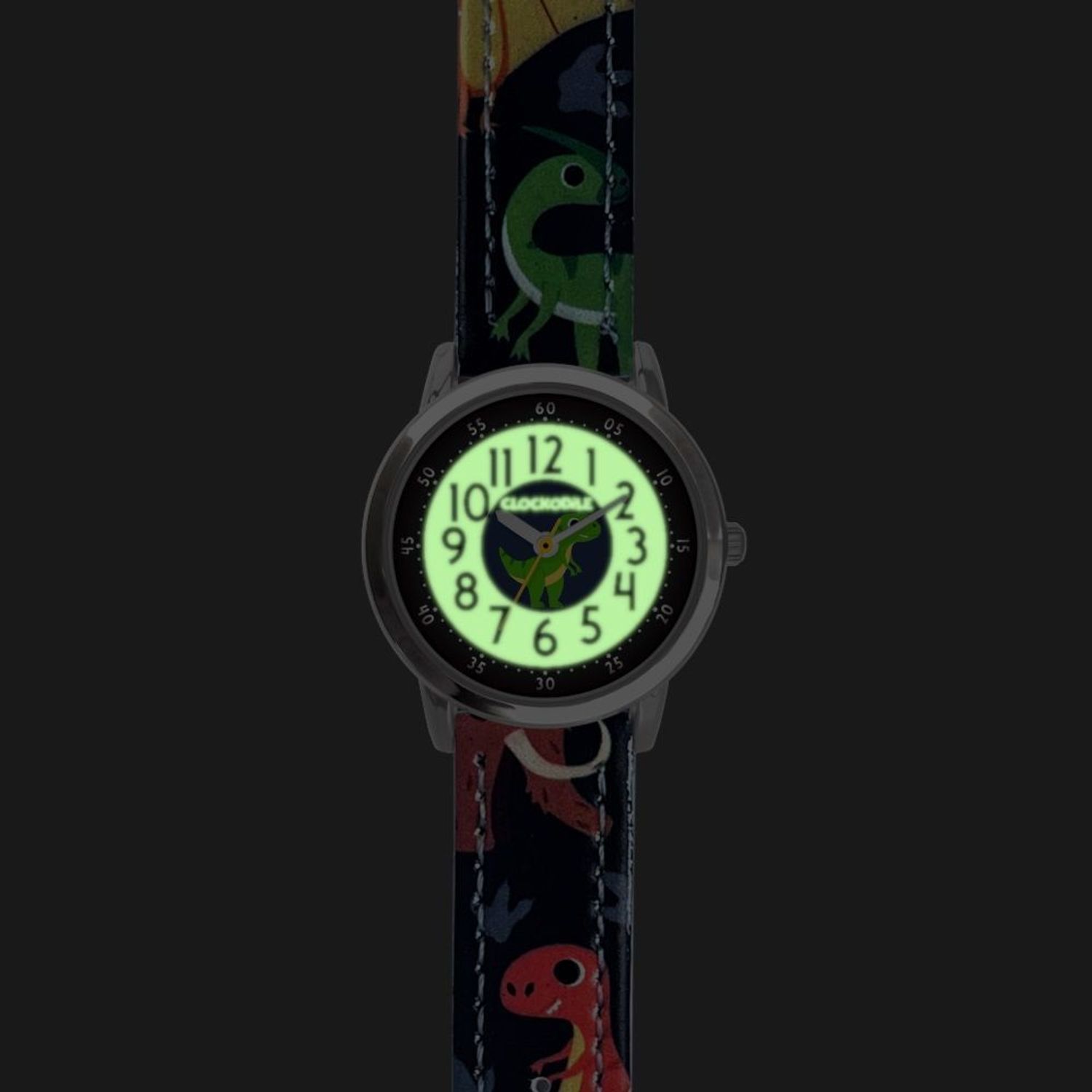 Zegarek dziecięcy Clockodile Granatowy CWB0100 DINOZAURY Zegarek dla dziecka LAVVU CLOCKODILE CWB0100, wyposażony jest w kwarcowy mechanizm, zasilany za pomocą baterii. Mechanizm japoński mieści się w wytrzymałej,.jpg