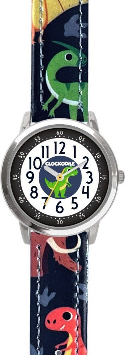 Zegarek dziecięcy Clockodile Granatowy CWB0100 DINOZAURY Zegarek dla dziecka LAVVU CLOCKODILE CWB0100, wyposażony jest w kwarcowy mechanizm, zasilany za pomocą baterii. Mechanizm japoński mieści się w wytrzymałej,.jpg
