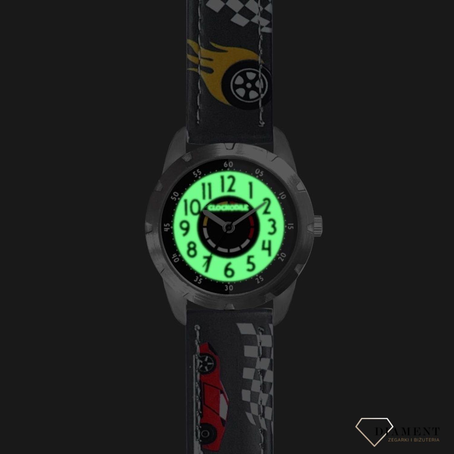 Zegarek Clockodile szary zegarek chłopięcy CWB0121 SAMOCHODY WYŚCIGOWE. Zegarek dla dziecka LAVVU CLOCKODILE CWB0121, wyposażony jest w kwarcowy mechanizm, zasilany za pomocą baterii. Mechanizm japoński mieści się.jpg