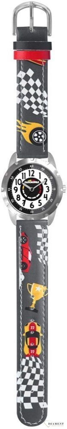 Zegarek Clockodile szary zegarek chłopięcy CWB0121 SAMOCHODY WYŚCIGOWE. Zegarek dla dziecka LAVVU CLOCKODILE CWB0121, wyposażony jest w kwarcowy mechanizm, zasilany za pomocą baterii. Mechanizm japoński mieści się.jpg