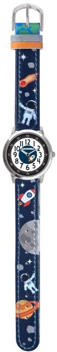 Zegarek dla chłopca Clockodile granatowy CWB0130 KOSMOS wyposażony jest w kwarcowy mechanizm, zasilany za pomocą baterii. Mechanizm japoński mieści się w wytrzymałej, okrągłej kopercie..jpg