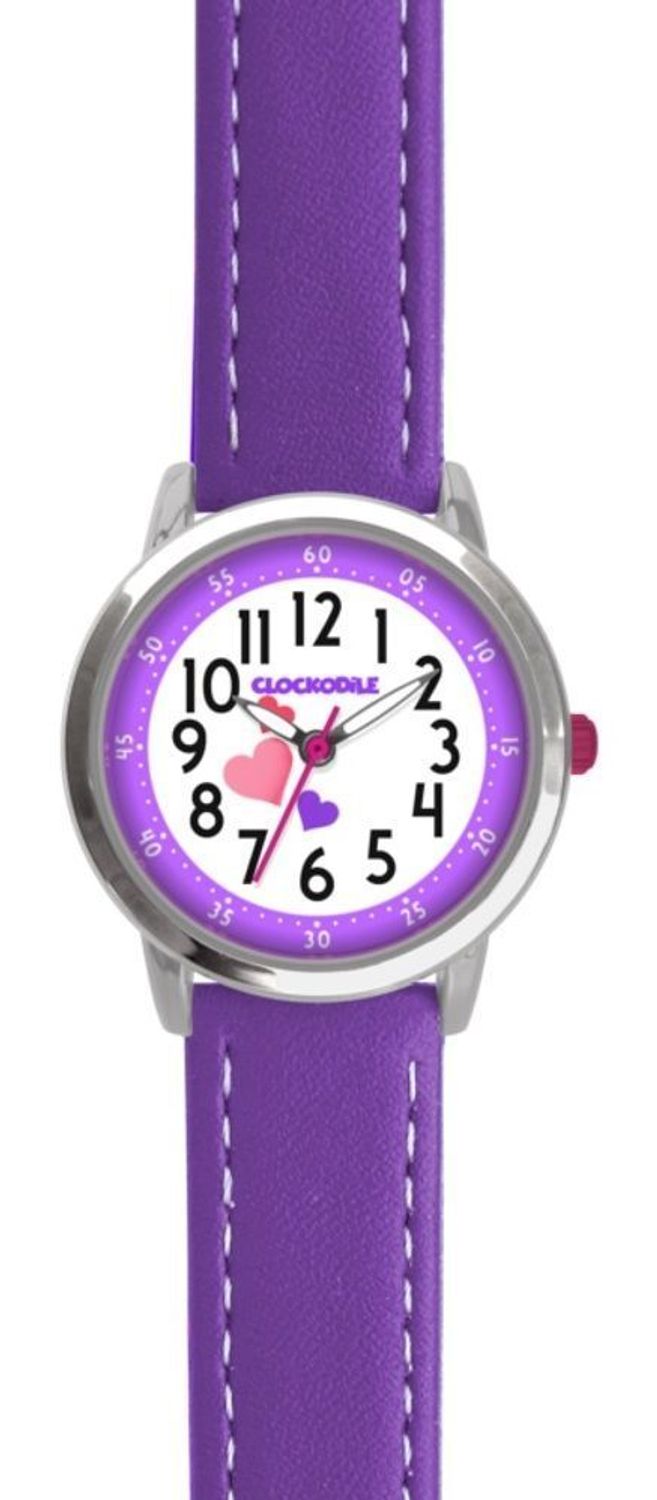 Zegarek dziecięcy dla dziewczynki Fioletowy pasek CWG5064. Zegarek dla dziecka LAVVU CLOCKODILE CWG5064 fioletowy pasek na baterię. Zegarek dla dziecka. Dziecięcy pierwszy zegarek. Zegarek do łatwego odczytania godziny. Na prezent.sa.jpg
